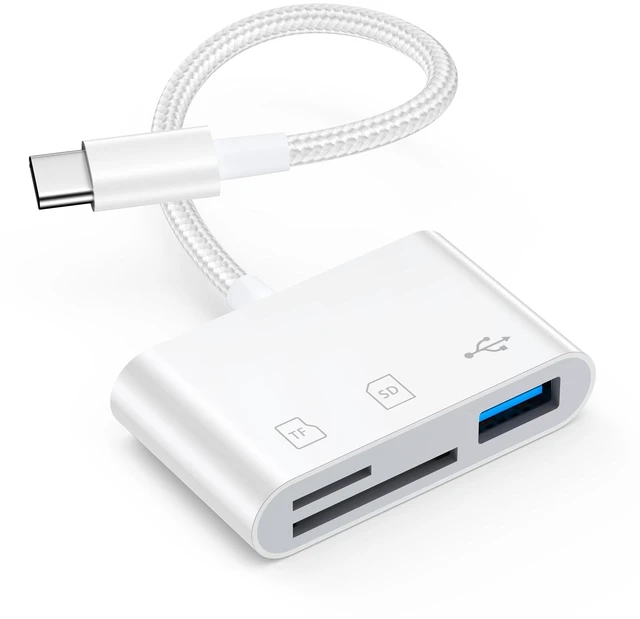 Main image of USB C SD Card Reader Adapter for Android Samsung Galaxy S26/S25/S24/iPhone | 17 Pro Max/17e/16e/16 Pro Max/16 Plus, Micro SD Card Reader,Plug and Play No App Required