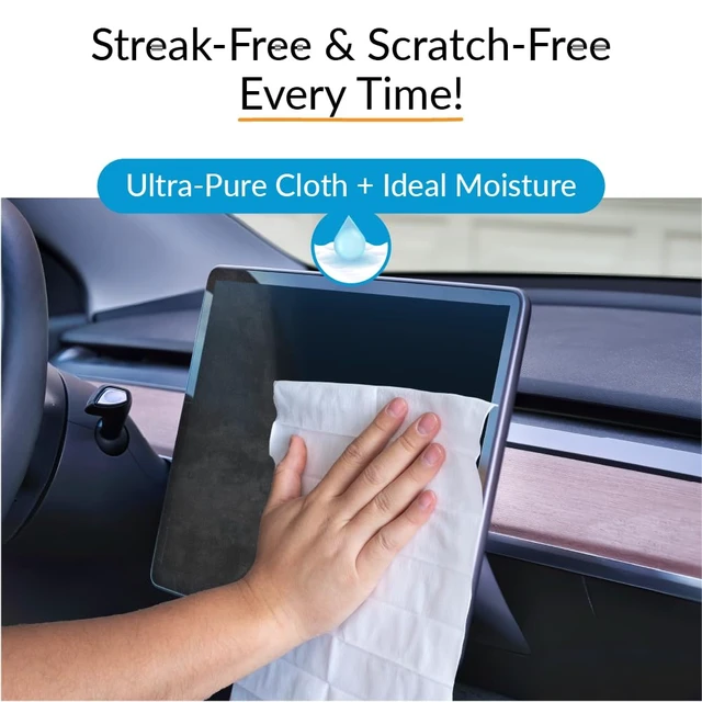 Alt view image 4 of 7 - XL Screen Cleaning Wipes, Lint-Free and Streak-Free, Fast-Drying, Removes Dust, Fingerprints, and Smudges (100 XL Wipes)