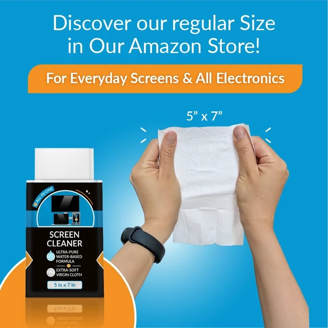 Alt view image 7 of 7 - XL Screen Cleaning Wipes, Lint-Free and Streak-Free, Fast-Drying, Removes Dust, Fingerprints, and Smudges (100 XL Wipes)