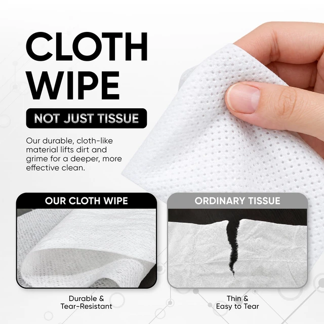 Alt view image 3 of 7 - Electronic Wipes 25 Ct, Individually Wrapped, Ammonia Free | Instantly Remove Fingerprints Oil Smudge for Car Screen, Computers, Gaming Gear, Headset, , Keyboard, Phone, Laptop, Monitor