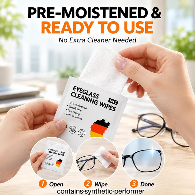 Alt view image 7 of 7 - 150 Count Wrapped Lens Cleaning Wipes for Eyeglasses Screens Cameras | Glasses Cleaner Cloth Individually Wrapped Large Wipes for Eyeglass, Glasses, Lens, Screen Cleaning, Phone, Computer, Travel
