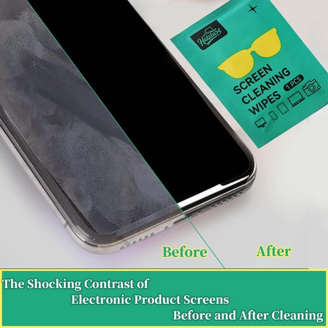 Alt view image 4 of 6 - Screen Cleaner Lens Wipes for Electronics, 120 Count Eyeglass Cleaning Wipe for Screens Individually Wrapped, Electronic Wipes for Phone Laptop Computer Tablet Monitor TV