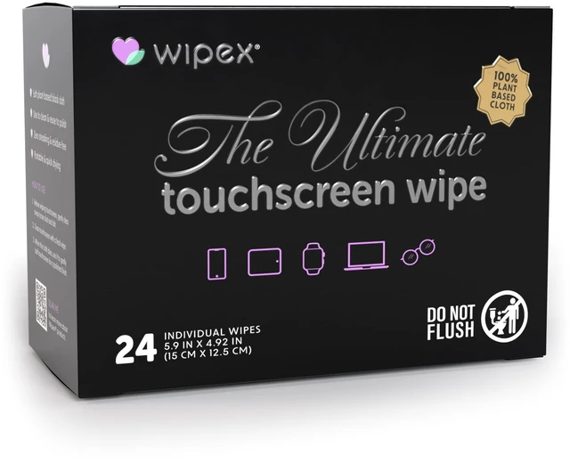 Main image of Car Screen Wipes for Electronics - 24 Individual Car Screen Cleaner Wipes - Plant-Based Touchscreen Cleaner Cloth for Dashboard Panels, Mobile Phone, Interior Car Cleaning Supplies (5.9"x4.92")