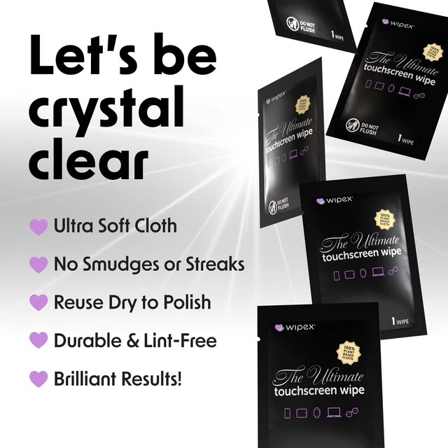 Alt view image 3 of 7 - Car Screen Wipes for Electronics - 24 Individual Car Screen Cleaner Wipes - Plant-Based Touchscreen Cleaner Cloth for Dashboard Panels, Mobile Phone, Interior Car Cleaning Supplies (5.9"x4.92")