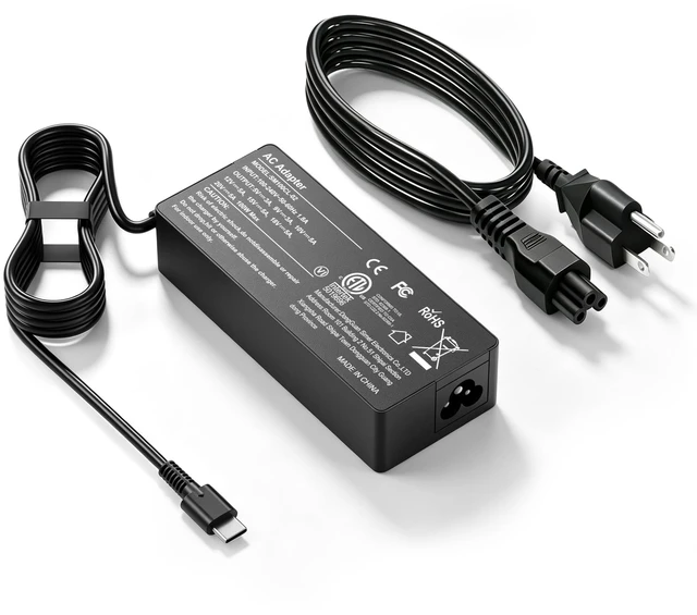 Main image of Universal 100W USB C Laptop Charger Type C Power Adapter Compatible with Lenovo, Dell, HP, Acer, Asus Mac Book and All USB-C Devices