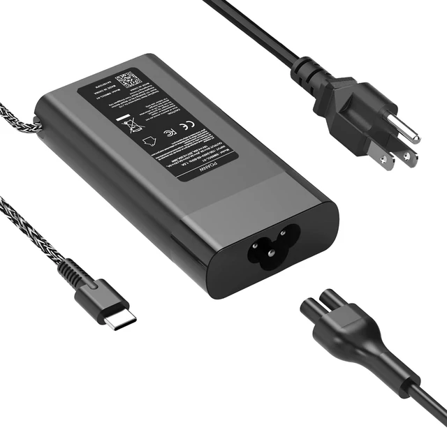 Main image of 65W Slim USB C Laptop Charger Compatible with HP Spectre x360 Omnibook | Compatible with Envy,Elitebook x360,Pavilion, Chromebook, Elite x2 Fast Charging Type C Power Adapter - Portable Travel Cord