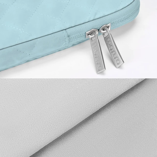 Alt view image 5 of 7 - Laptop Case 15 inch, 15 inch Laptop Sleeve, Ice Blue | Compatible with MacBook Air M5 A3448 M4 A3241 M3 A3114 M2 A2941 2026-2023, Square Quilted Vertical Bag with Pocket&Small Case