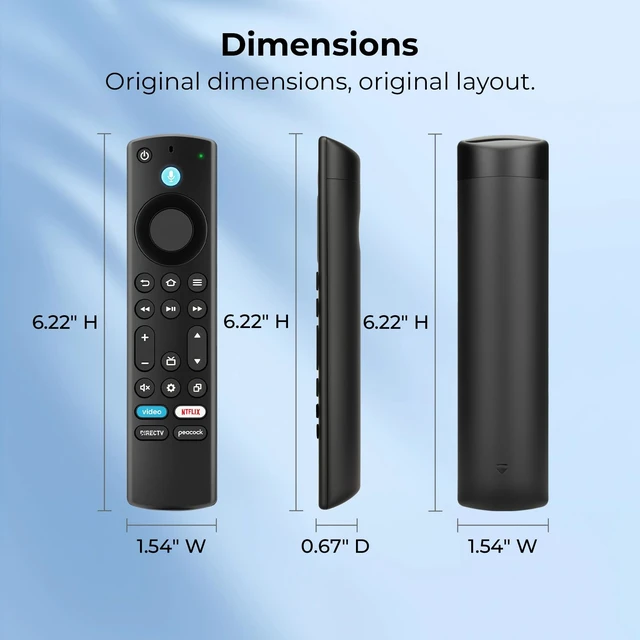 Alt view image 7 of 7 - Replacement Remote for Fire Smart TV, with Voice Control | for Insignia/Toshiba/TCL/Hisense Fire Smart TV, Simple Setup, 1-Year Warranty - Not for Roku OS