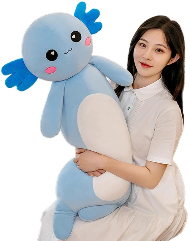 Main image of Somao Long Axolotl Plush Pillow, Cute Axolotl Stuffed Animal Body Plush Soft Plushies Doll Toy for Girls Boys(65cm/25.5inch,Blue)