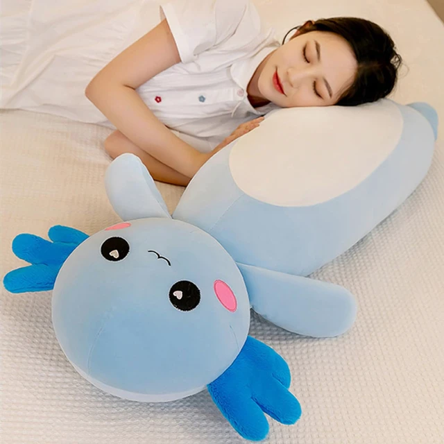 Alt view image 2 of 7 - Somao Long Axolotl Plush Pillow, Cute Axolotl Stuffed Animal Body Plush Soft Plushies Doll Toy for Girls Boys(65cm/25.5inch,Blue)