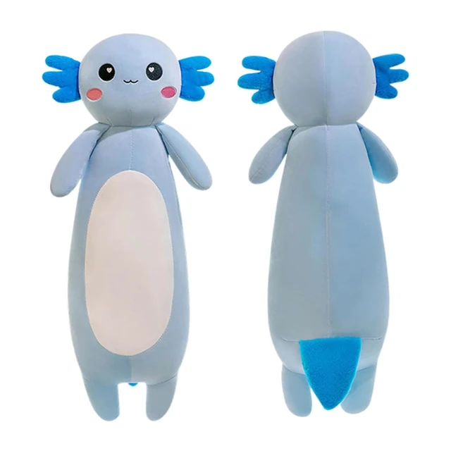 Alt view image 3 of 7 - Somao Long Axolotl Plush Pillow, Cute Axolotl Stuffed Animal Body Plush Soft Plushies Doll Toy for Girls Boys(65cm/25.5inch,Blue)