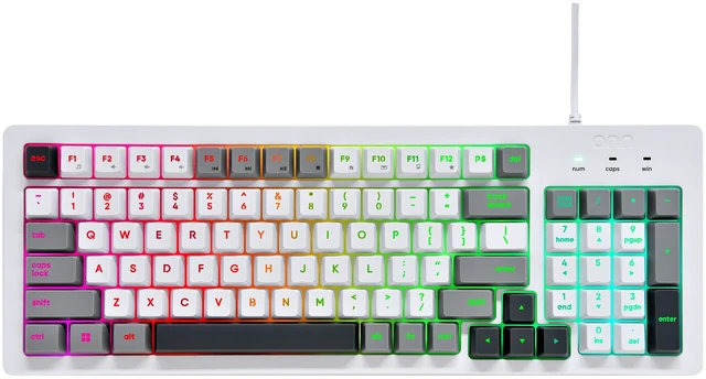 Main image of Wired RGB Backlit Keyboard, Arctic White, USB Connection