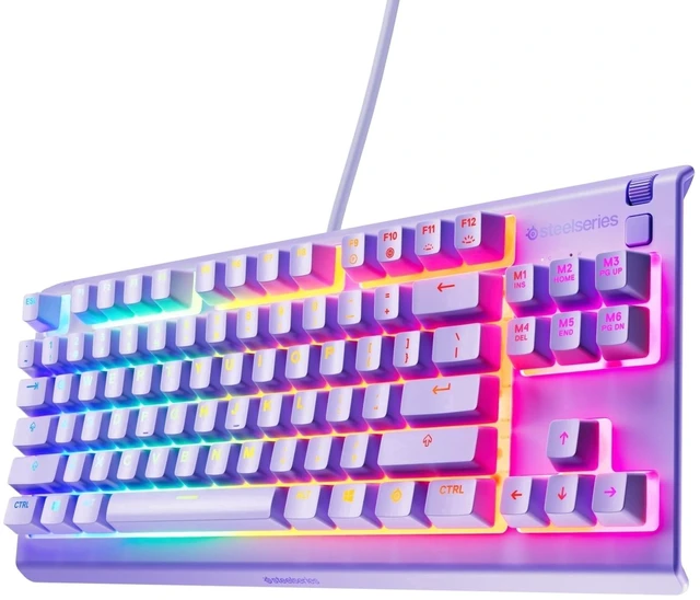 Main image of Apex 3 TKL Gaming Keyboard - Tenkeyless, RGB, Water & Dust Resistant - 8-Zone RGB Illumination Whisper-Quiet Gaming Switch - Lavender