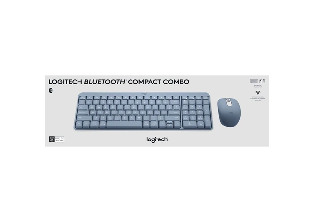 Alt view image 5 of 5 - Compact Bluetooth Keyboard & Mouse Combo, Fast & Easy Connectivity, Blue/Gray, Walmart Exclusive
