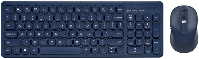 Main image of Curve Wireless Full-Size Keyboard and Mouse Combo, Blue