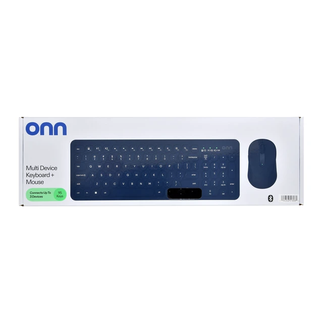 Alt view image 2 of 7 - Curve Wireless Full-Size Keyboard and Mouse Combo, Blue
