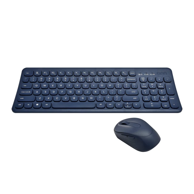 Alt view image 4 of 7 - Curve Wireless Full-Size Keyboard and Mouse Combo, Blue