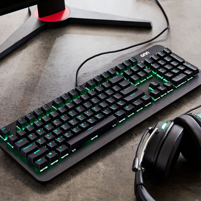 Alt view image 4 of 7 - Gaming Mechanical Keyboard with Blue Switches and 16.8M LED Lighting, 104 Keys