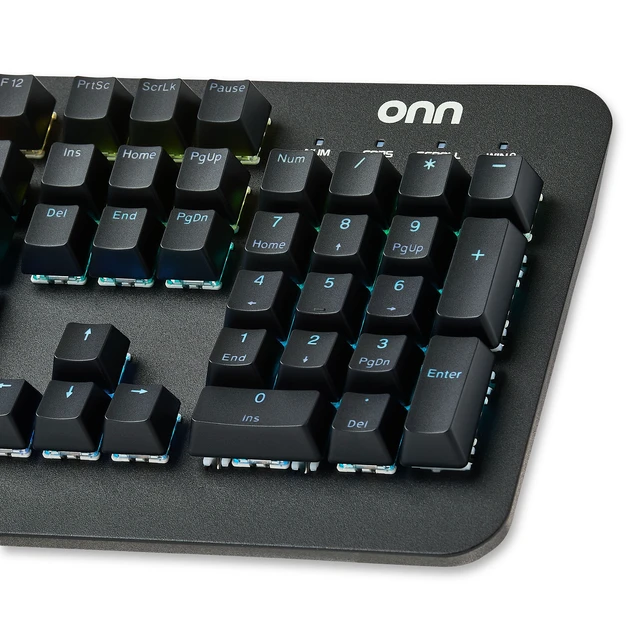 Alt view image 5 of 7 - Gaming Mechanical Keyboard with Blue Switches and 16.8M LED Lighting, 104 Keys