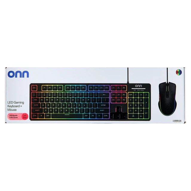 Alt view image 2 of 7 - Wired Membrane Gaming Keyboard and Mouse Combo with LED Backlit for Enhanced Visibility
