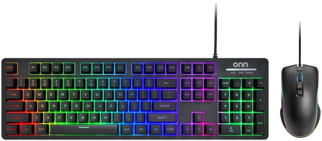 Main image of Wired Membrane Gaming Keyboard and Mouse Combo with LED Backlit for Enhanced Visibility