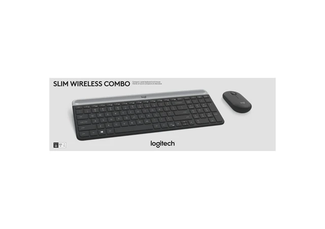 Alt view image 6 of 6 - Slim Wireless Keyboard and Mouse Combo - Low Profile Compact Layout, Graphite, Walmart Exclusive