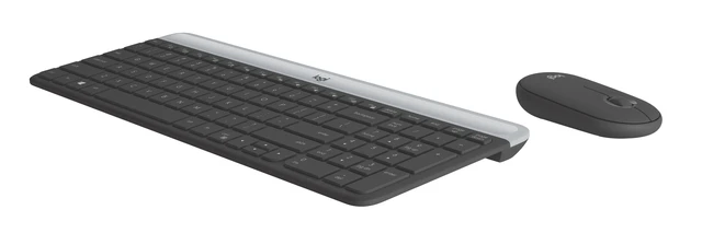 Alt view image 3 of 6 - Slim Wireless Keyboard and Mouse Combo - Low Profile Compact Layout, Graphite, Walmart Exclusive