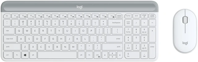 Main image of Slim Combo Keyboard, White, Walmart Exclusive