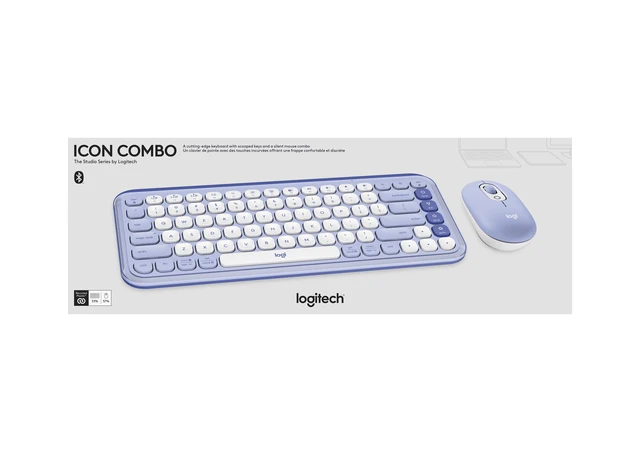 Alt view image 2 of 4 - POP Icon Bluetooth Keyboard and Mouse Combo, Lilac, Walmart Exclusive