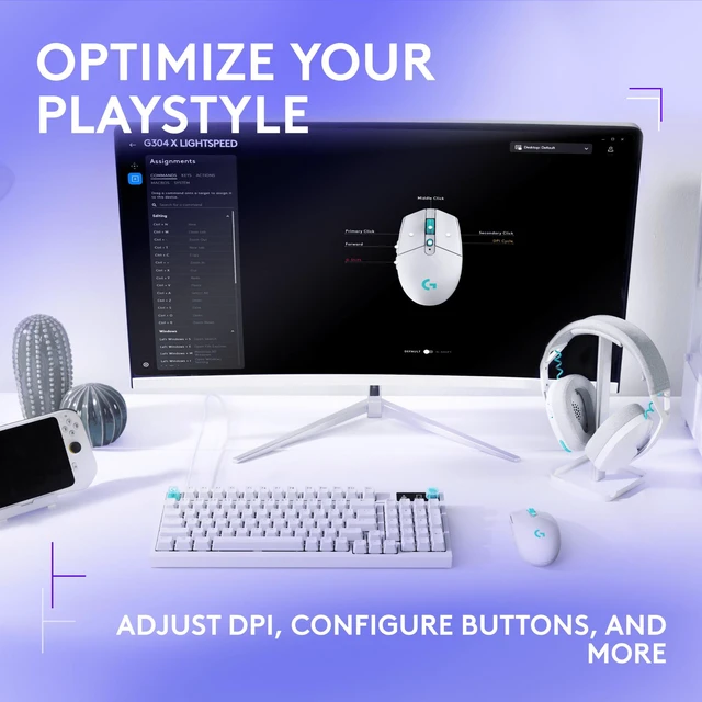 Alt view image 7 of 7 - G304X Wireless Gaming Mouse - White