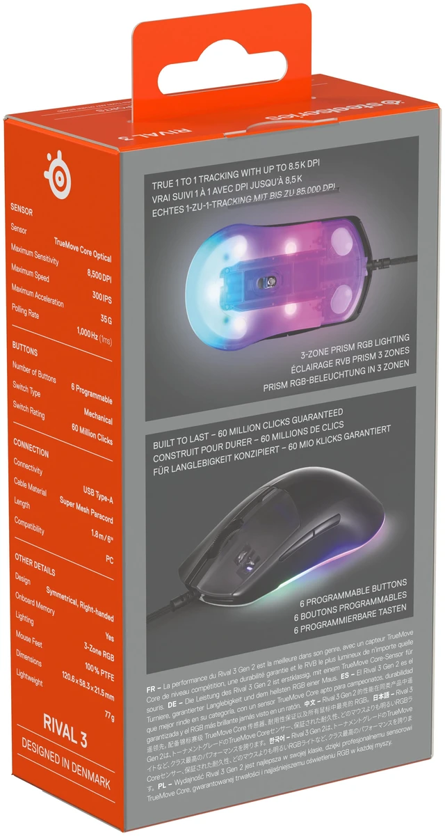 Alt view image 5 of 6 - Rival 3 Wired Gen 2 - Black US