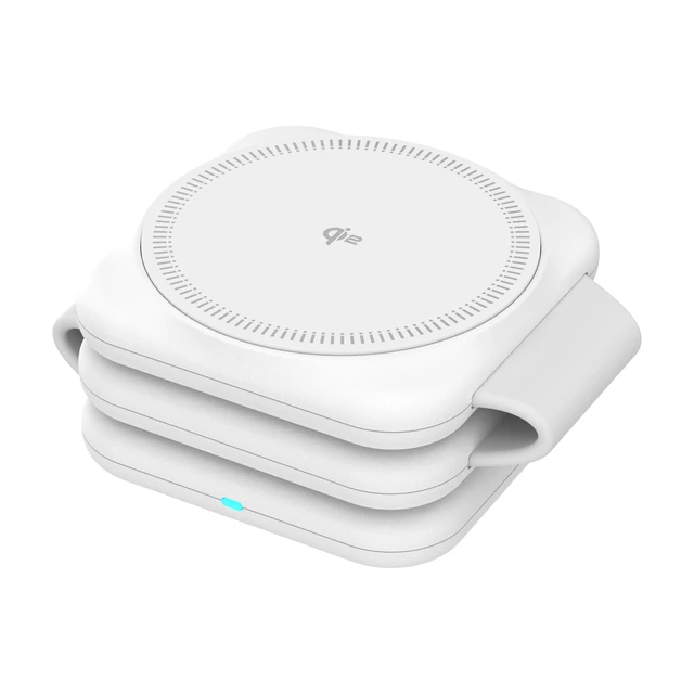Alt view image 3 of 7 - 3-in-1 Wireless Charging pad Foldable Design with Wall Adapter & Cable, White Compatible with iPhone 17/16/15/14/13/12, Apple Watch, AirPods and other Qi enabled devices