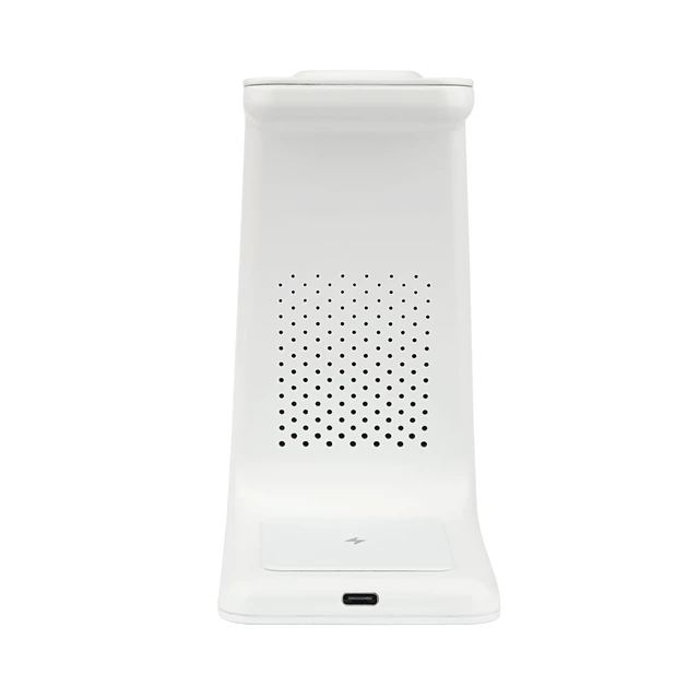 Alt view image 5 of 6 - 3-in-1 Wireless Charging Station for Iphone, Apple Watch, and Airpods, White