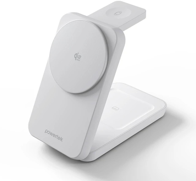 Main image of 3-in-1 15W Qi Tri-Fold Wireless Charge Pad, White