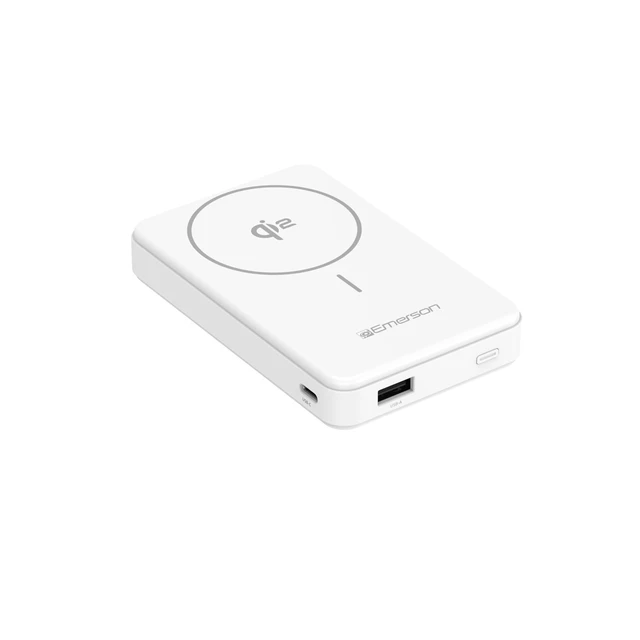 Alt view image 3 of 7 - Power Bank with 15W Qi2 Magnetic Wireless Charging and 20W Wired Output Charging, White - PBW1010W
