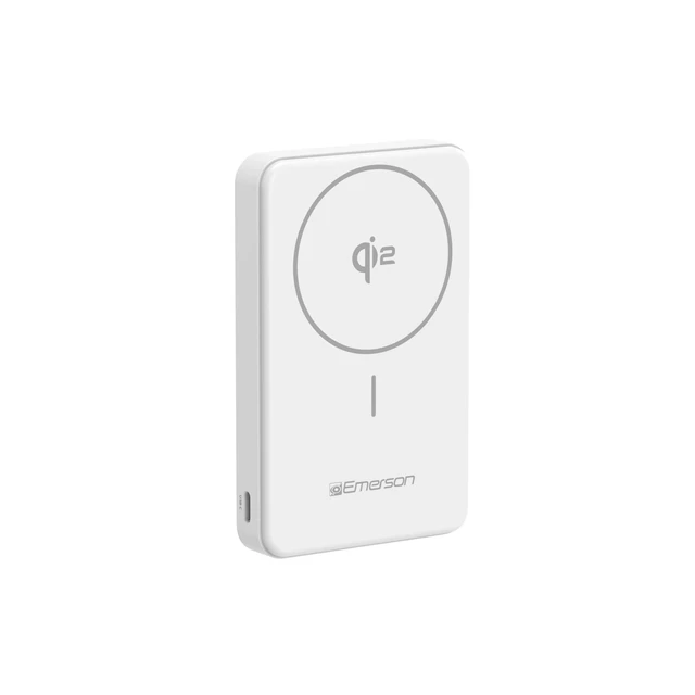 Alt view image 2 of 7 - Power Bank with 15W Qi2 Magnetic Wireless Charging and 20W Wired Output Charging, White - PBW1010W