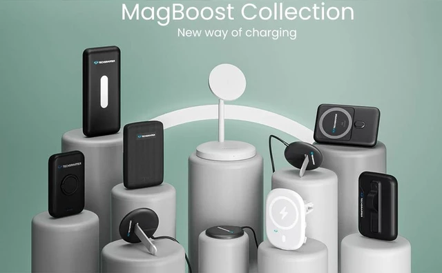Alt view image 6 of 7 - 10000mAh Magnetic Wireless Power Bank with Kickstand, Portable Charger for iPhone 12, 13, 14, 15 only