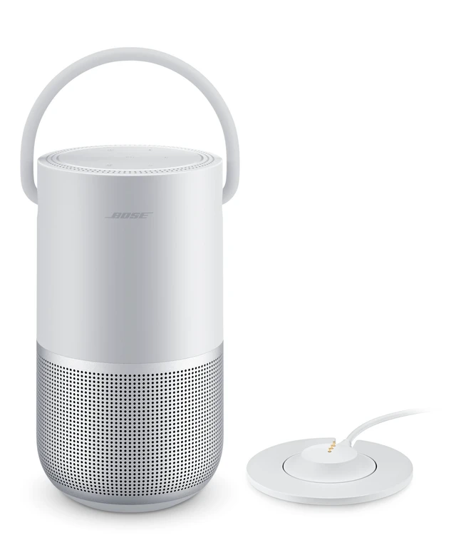 Alt view image 3 of 6 - Portable Home Speaker Charging Cradle - Silver