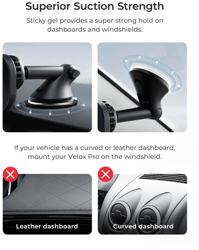 Alt view image 7 of 7 - Wireless Pro - MagSafe Compatible Dash & Windshield Car Mount Phone Holder - Blue (Car Charger Included)