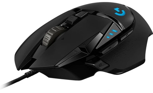 Main image of G502 HERO High Performance Wired Gaming Mouse, HERO 25K Sensor, 25,600 DPI, RGB, Adjustable Weights, Black