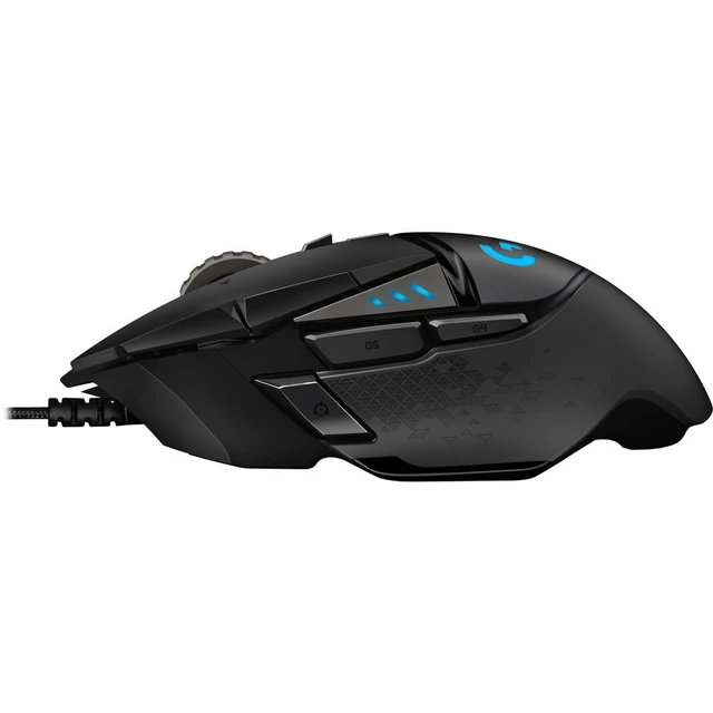 Alt view image 6 of 7 - G502 HERO High Performance Wired Gaming Mouse, HERO 25K Sensor, 25,600 DPI, RGB, Adjustable Weights, Black