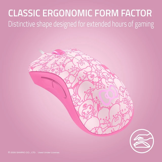 Alt view image 5 of 7 - DeathAdder Essential Wired Optical Gaming Mouse Hello Kitty Edition