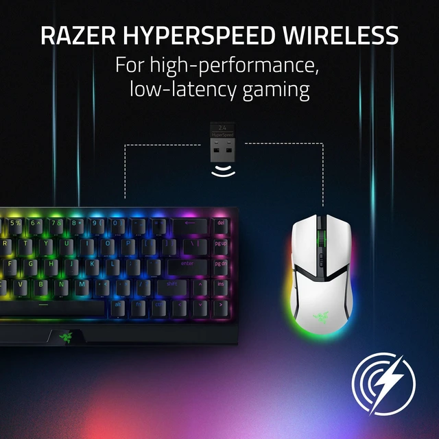 Alt view image 5 of 7 - Cobra Pro Optical Wireless Bluetooth Gaming Mouse, White