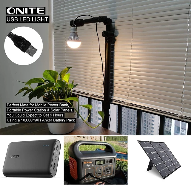 Alt view image 2 of 5 - USB LED Light Bulb Portable Lantern for Camping & Power Outage | Emergency Backup Lighting, For Camping, Garage, Power Outage Preparedness, For Portable Power Station & Solar Panel