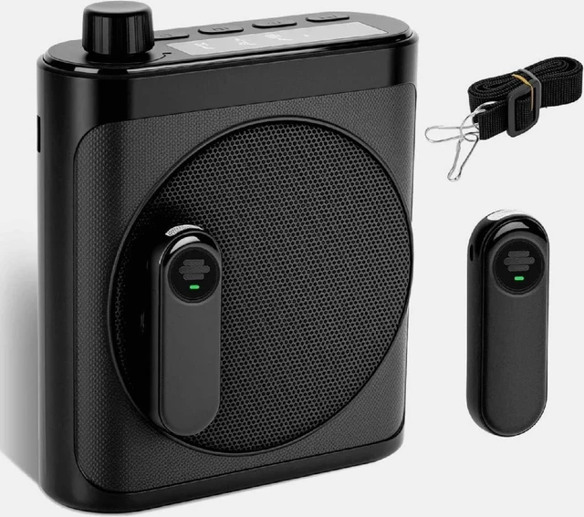 Main image of Voice Amplifier for Teachers with 2 Magnetic Wireless Microphones | Portable Bluetooth Speaker & Rechargeable Voice Amplifier for Teachers, Tour Guides, Fitness & Yoga Instructors