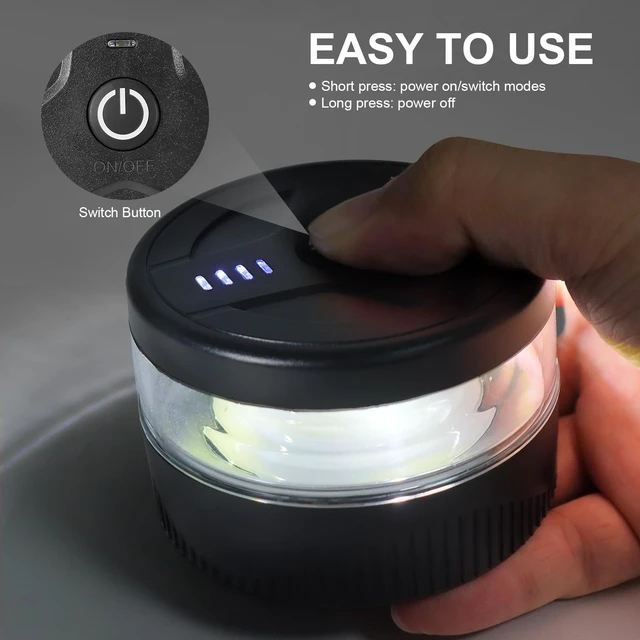 Alt view image 7 of 7 - Magnetic Wireless Beacon Light, USB-C Strobe Light, Amber | Rechargeable, IP67 Waterproof, Mini Emergency Flashing for Truck, Tractor, Plow, UTV, Golf Cart