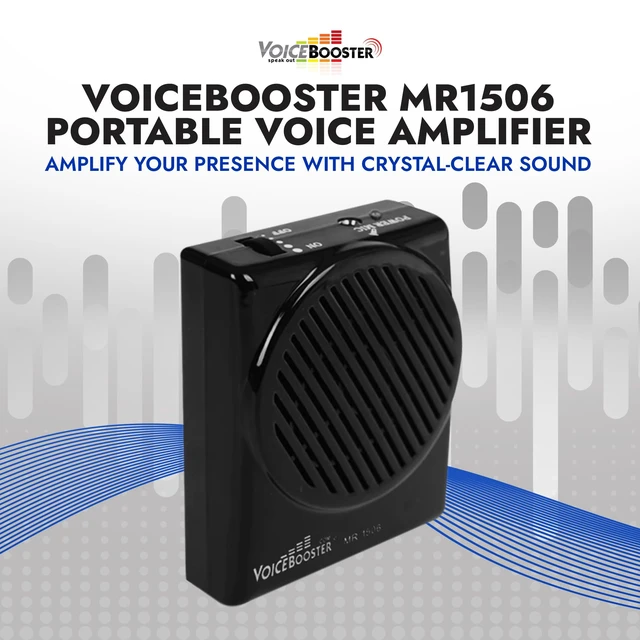 Alt view image 2 of 7 - Voice Amplifier for Teachers, 10W Rechargeable Speaker MR1506 | Small Portable Speaker with Wired Microphone Headset, Built-in MP3 Player for Classroom, Tour Guide, Public Speaking