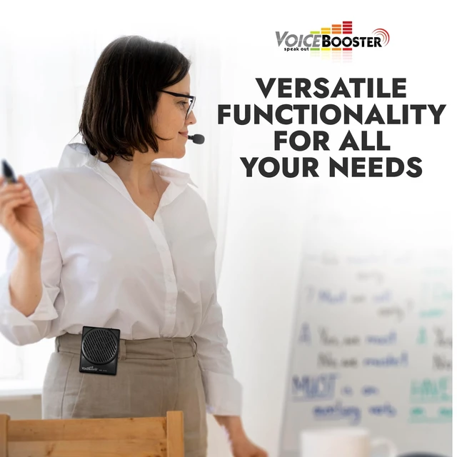 Alt view image 7 of 7 - Voice Amplifier for Teachers, 10W Rechargeable Speaker MR1506 | Small Portable Speaker with Wired Microphone Headset, Built-in MP3 Player for Classroom, Tour Guide, Public Speaking