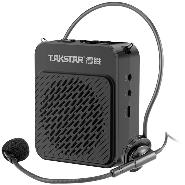 Main image of 10W Portable Voice Amplifier for Teachers with Wired Headset Mic | for 100 People, 15H, Supports MP3/WAV Audio, Bluetooth/USB/TF/AUX Input, for Speech, Class, Training,Tour Guide