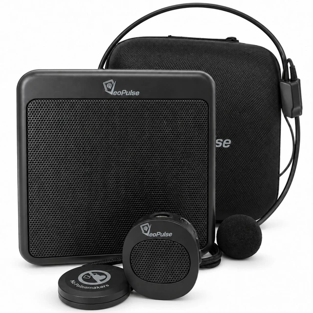Main image of Voice Amplifier for Teachers, 40W Wireless Microphone, 8000mah | Teacher microphone for classroom use; compact, portable voice amplifier; auto-pairing magnetic mic; semi-rigid case included